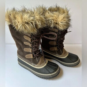 Sorel Joan of Arctic Brown and Tan Waterproof Boots Size 7